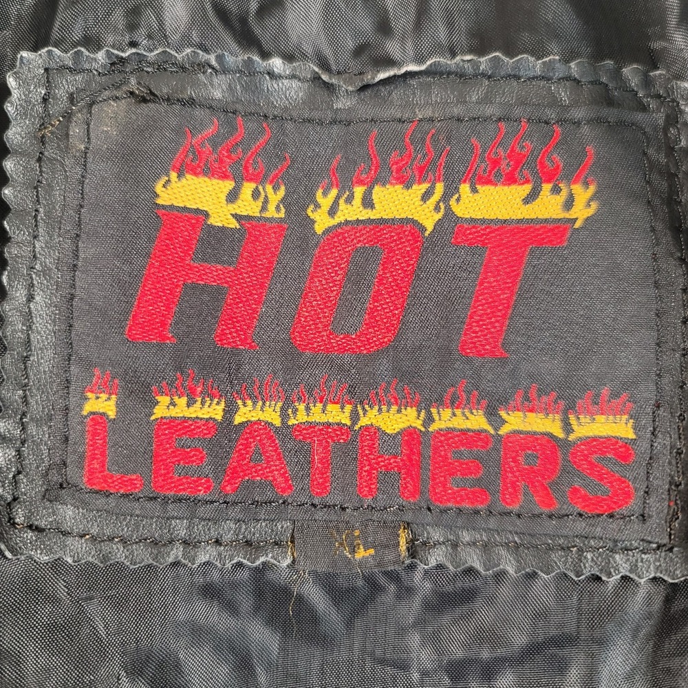 Hot Leathers VTG Womens XL** Leather Fringe Biker Vest Beaded Western Black READ - Picture 3 of 11